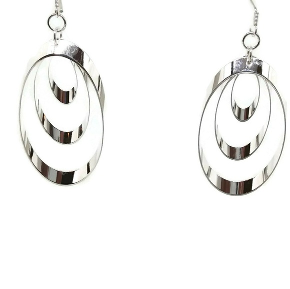 Sale!Urban Well Bred Sterling Silvr Ovals Earrings - Picture 2 of 4